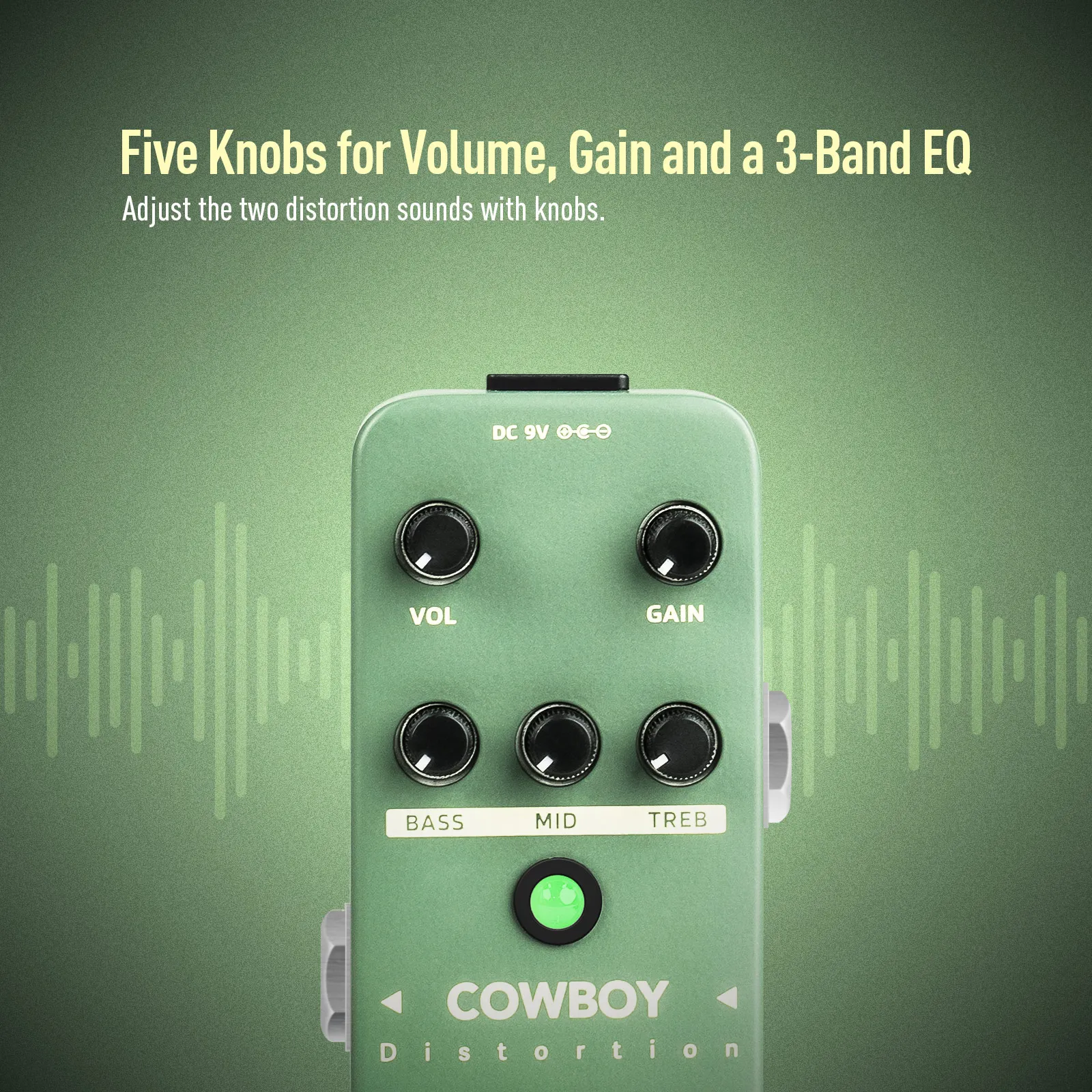 Cowboy Distortion High Gain Guitar Effects Pedal Two Modes Mid-frequency of The