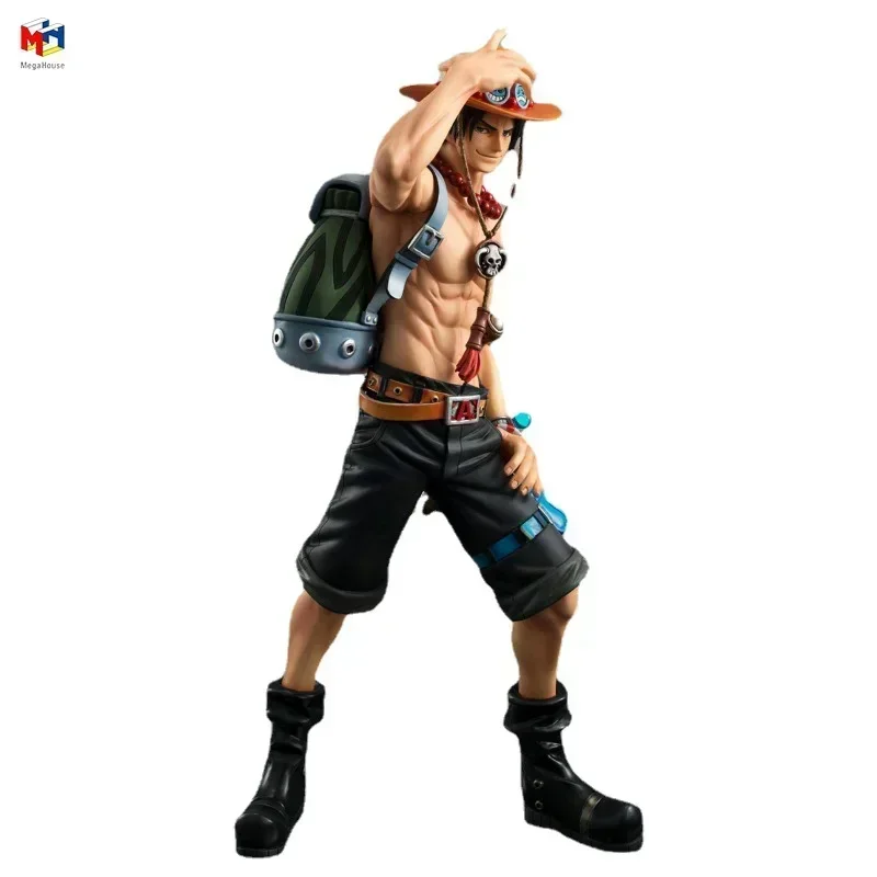 

In Stock MegaHouse POP Pirates One Piece NEO-DX Fire Fist Ace 10th Anniversary Anime Character Collection Toys for Boy Gifts PVC