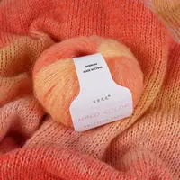 30g Rainbow Long Dyed Mohair Yarn, 30g Hand Knitted Crochet, Spring/summer Shawl Scarf Jacket Thread 2