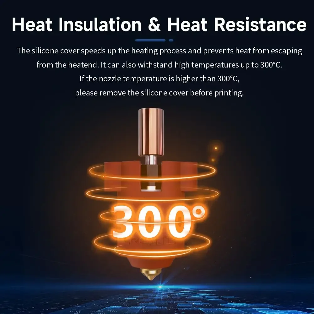 Creality Offizielle K1/K1MAX Silikonsocke 5PCS 3D-Druckerzubehör Hotend Silikonhülle 300C Hochtemperaturhülle – Detail 2