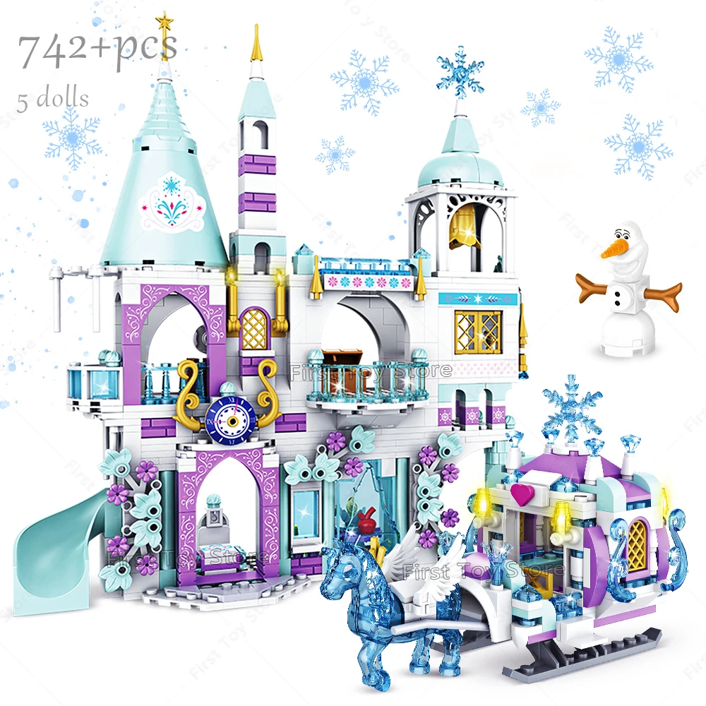 Princess Luxury Ice Castle Playground Building Blocks Set