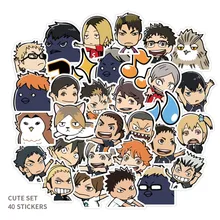 

Japanese 40pcs/Pack Anime Cartoon Anime Haikyuu Stickers DIY Aesthetic Laptop Bicycle Guitar Skateboard Waterproof Sticker