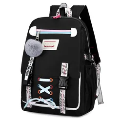 Casual School Bags For Girls Women Backpacks Fashion School Backpack USB Charging Schoolbag Backpack Child Kids Bag Mochila