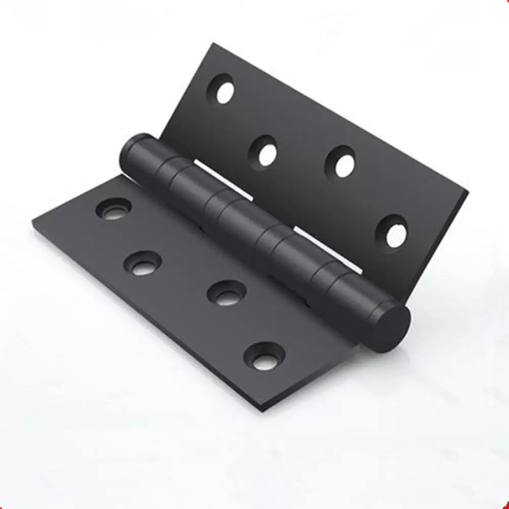 Door Hinges 2pcs-304 Stainless Steel 4 Inch Flat Open Thick Wood Door Folding Door Bathroom Lotus Leaf Black Hinge Shed Hinge, stainless steel hinges,door hinges