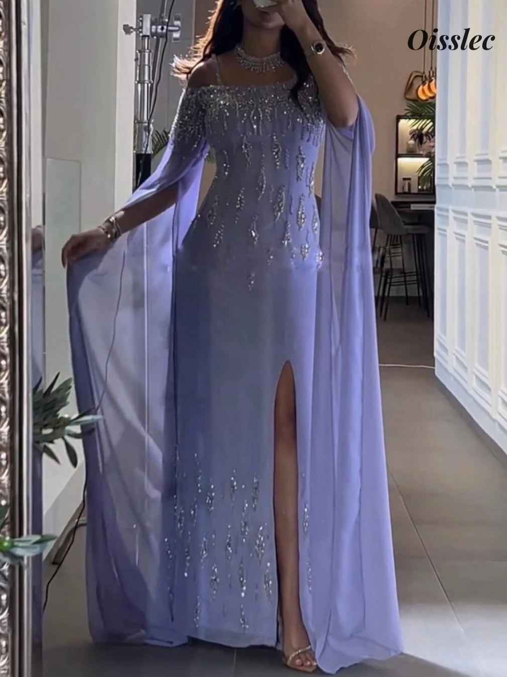 فستان أرجواني أرجواني حلو من Oisslec ، رقبة قارب ،...