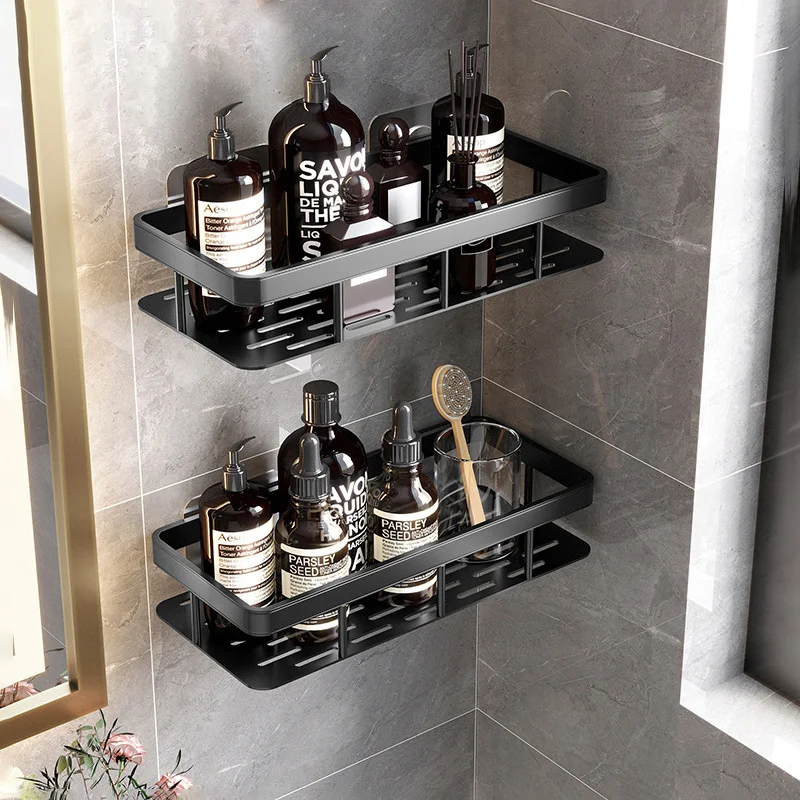 Bathroom Shelves No-drill Corner Shelf Shampoo Shower Storage Rack Holder  Toilet Shelf Kitchen Organizer Bathroom Accessories - Storage Shelves &  Racks - AliExpress