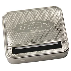 Automatic Cigarette Rolling Machine Box - Premium Tobacco Roller and Storage Case (1 Pcs Silver)