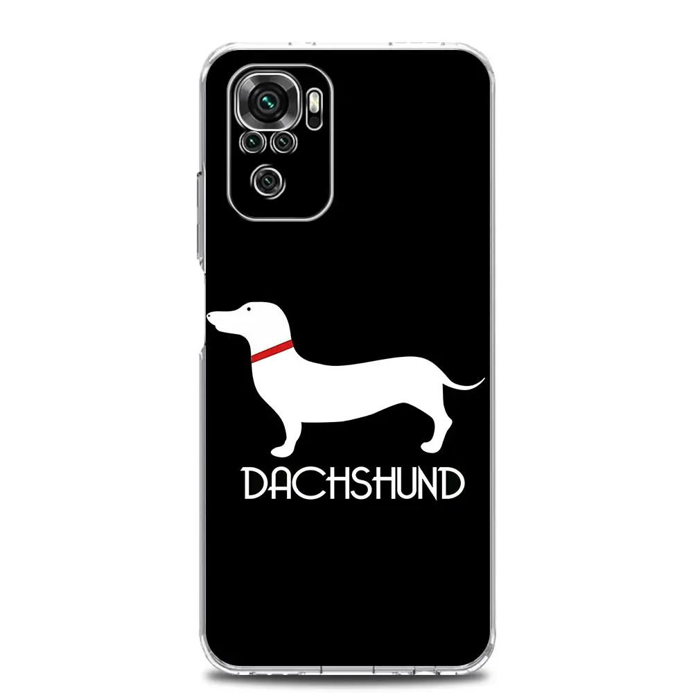 Clear Dachshund Sausage Dog Design Phone Case Cover