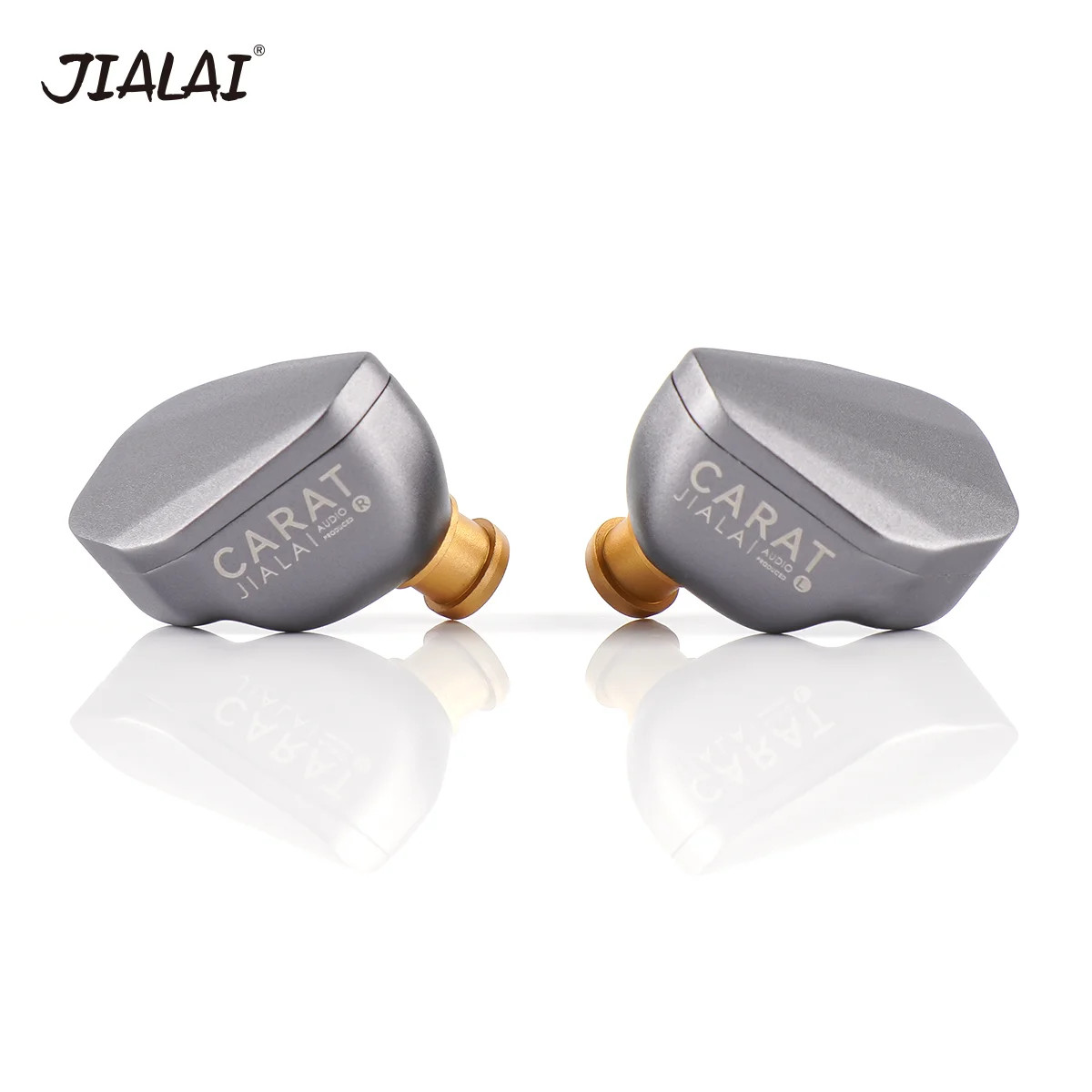 JIALAI Carat HiFi Wired Music Earphone 10mm Titanium Plated DLC Dynamic In Ear Earbud Monitor 0.78 2Pin Interface