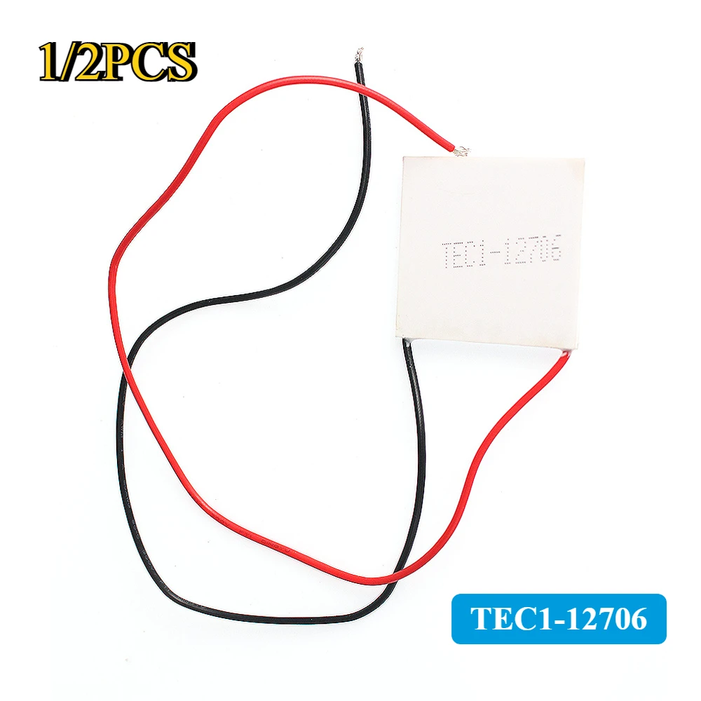 TEC1-12706 12706 12V Thermoelectric Cooler TEC 40*40MM Peltier Semiconductor Refrigeration Heatsink Plate Module 1/2PCS