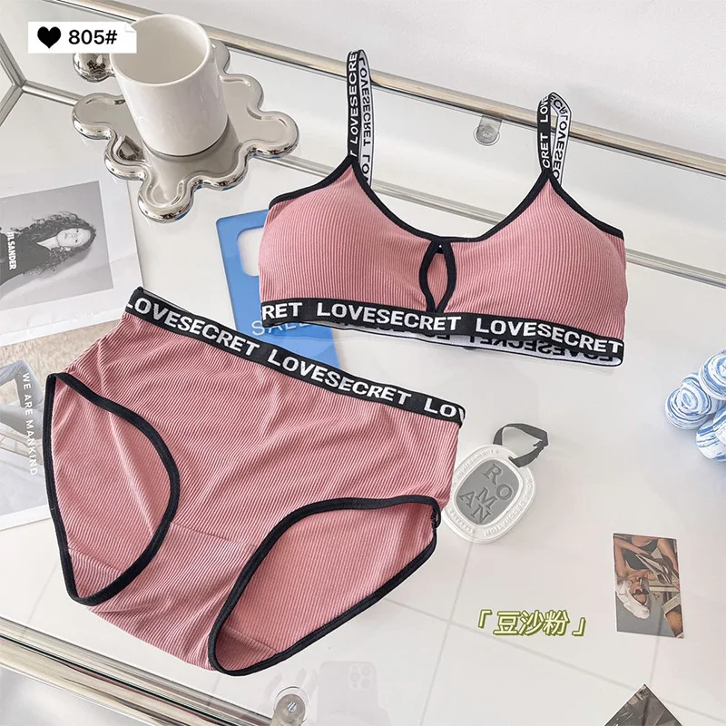 Girls training bras panties kids cotton underwear sets teens students bra vest and panties wireless girls sports bra 8-16Y