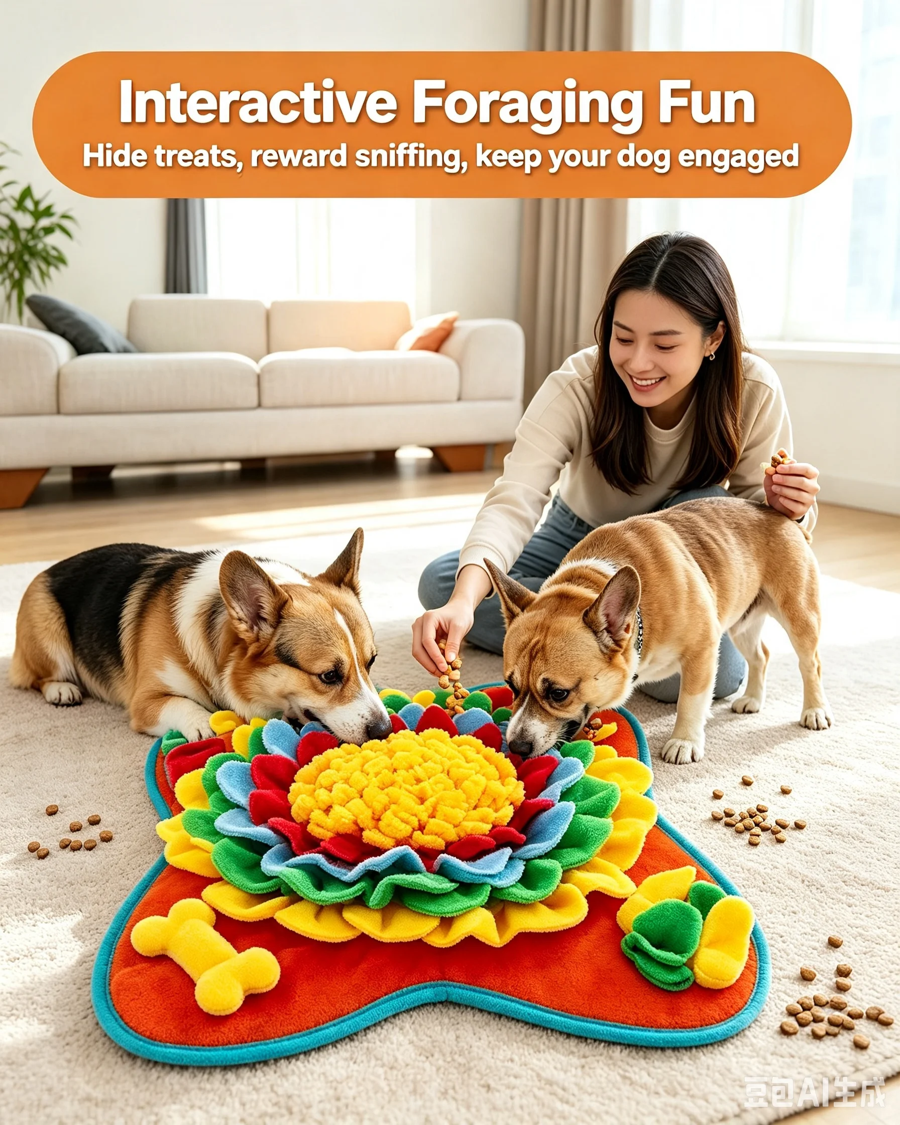 Good Pet Snuffle Mat for Dogs, Interactive Feed Puzzle for Boredom - Image 3