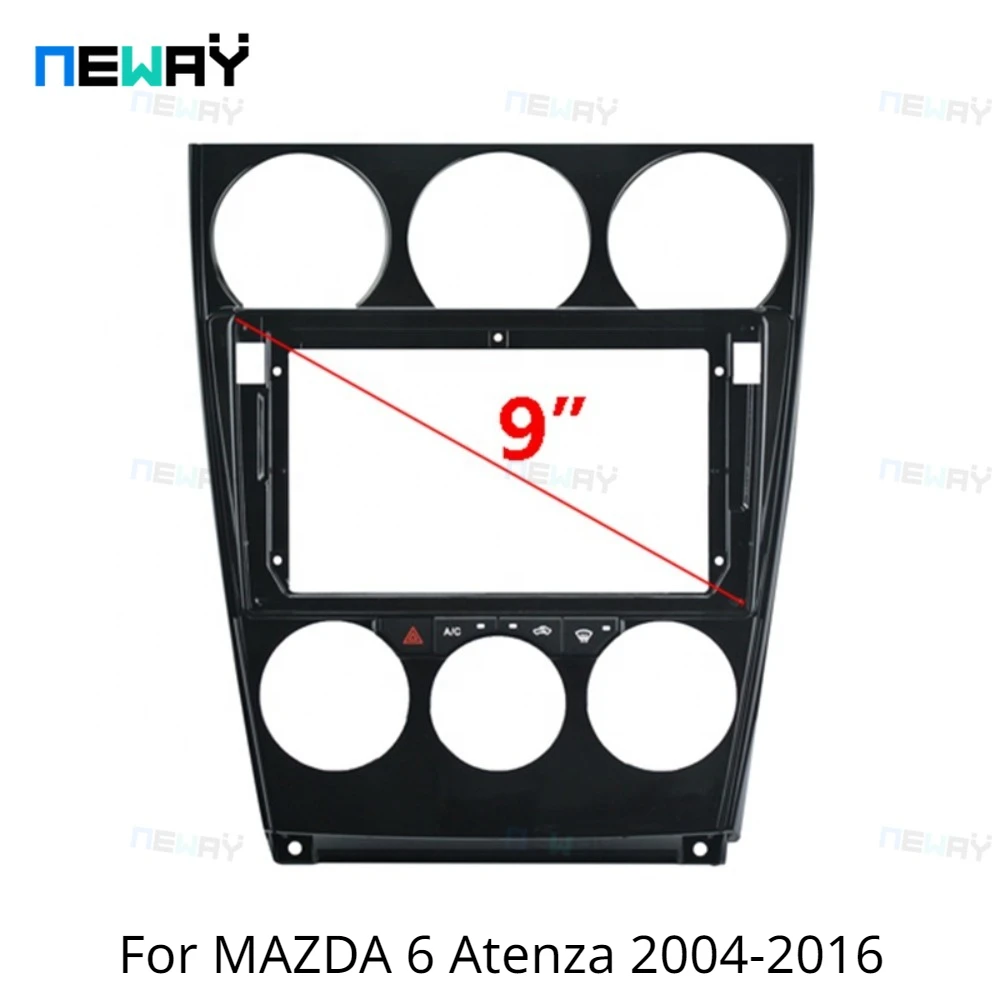 

9-дюймовая Автомобильная панель Fascia ДЛЯ MAZDA 6 Atenza 2004-2016 (с материнской платой переменного тока) Facia Dash Kit Adapter Bezel Console Plate