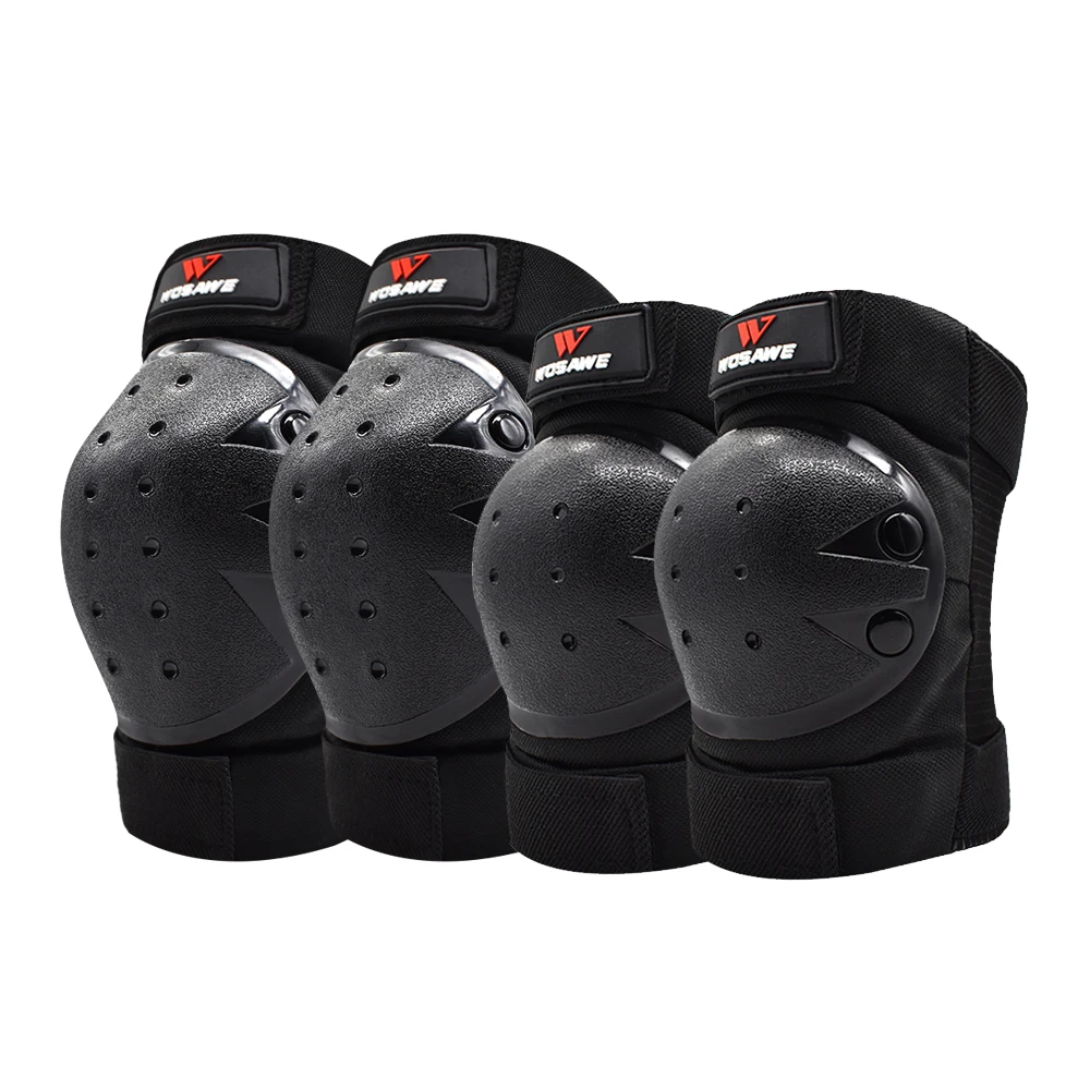 WOSAWE 4Pcs/Set Motorcycle Knee & Elbow Protective Pads Motocross ATV