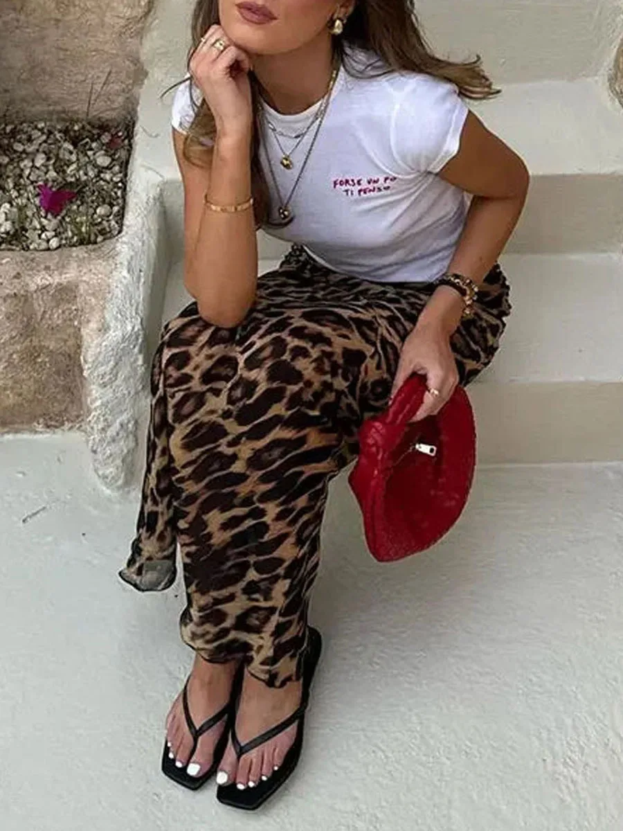 Lucia Leopard Maxi Skirt