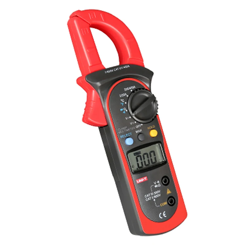UNI-T 디지털 진정 멀티미터, 자동 범위 낮은 배터리 표시, C/F 온도계, UT202 400A-600A