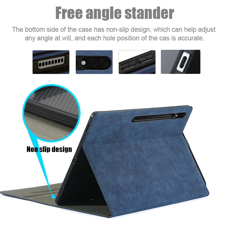 Ardissi Tablet Case para Samsung Galaxy Tab s9 Além Disso Toque s8 s7 fe s6 Lite Capa Protetora Flip Book Couro Vegan - Imagem 5
