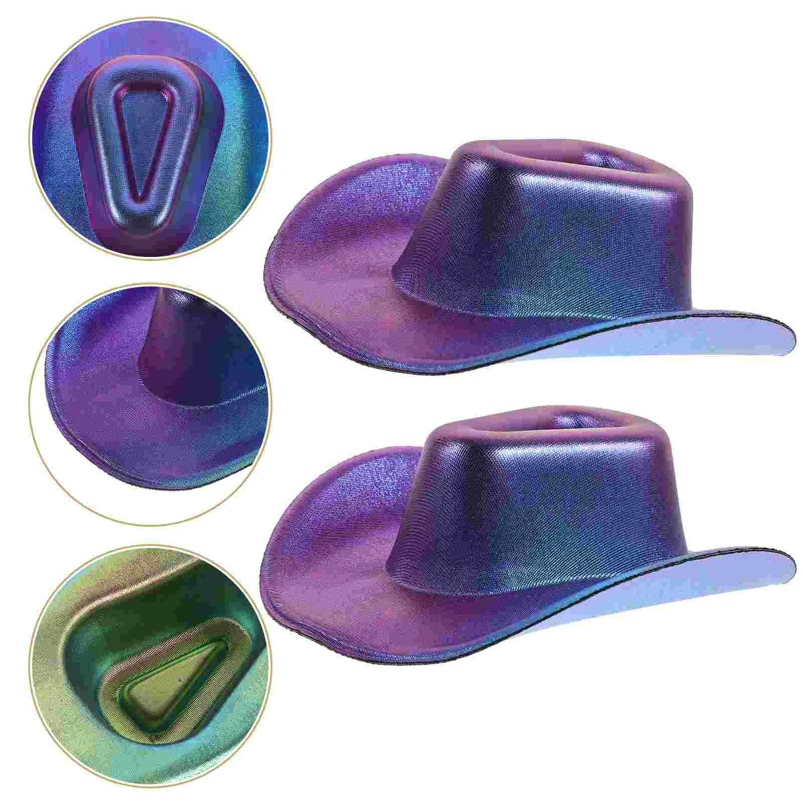 

2 Pcs Mini Hat Decor Small Decoration Craft Tiny Hats Party Miniature Plastic Adorable
