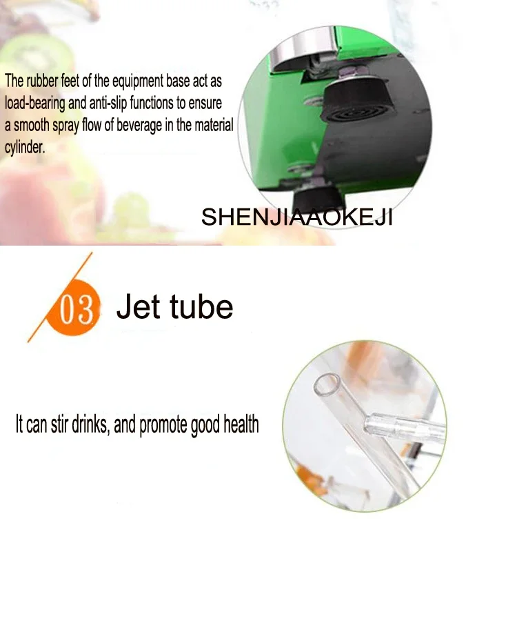 Description Picture 6 of itemCommercial Cold Drink Dispenser 30L Round Cylinder Juicer single cylinder beverage machine Spraying Juice container PL-130A 220V