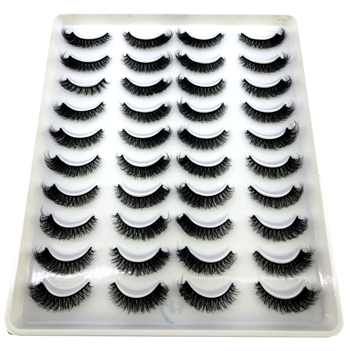 New 20 Pairs cat eye Eyelashes Natural 3D Mink Lashes Fluffy Volume Mink False Eyelashes Cruelty Free Wispy Lashes Makeup Cilios 5
