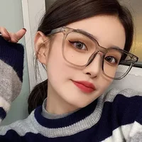 Vintage Transparent ordinateur lunettes cadre femmes hommes Anti lumière bleue lunettes carrées blocage lunettes optique Spectacle lunettes 3