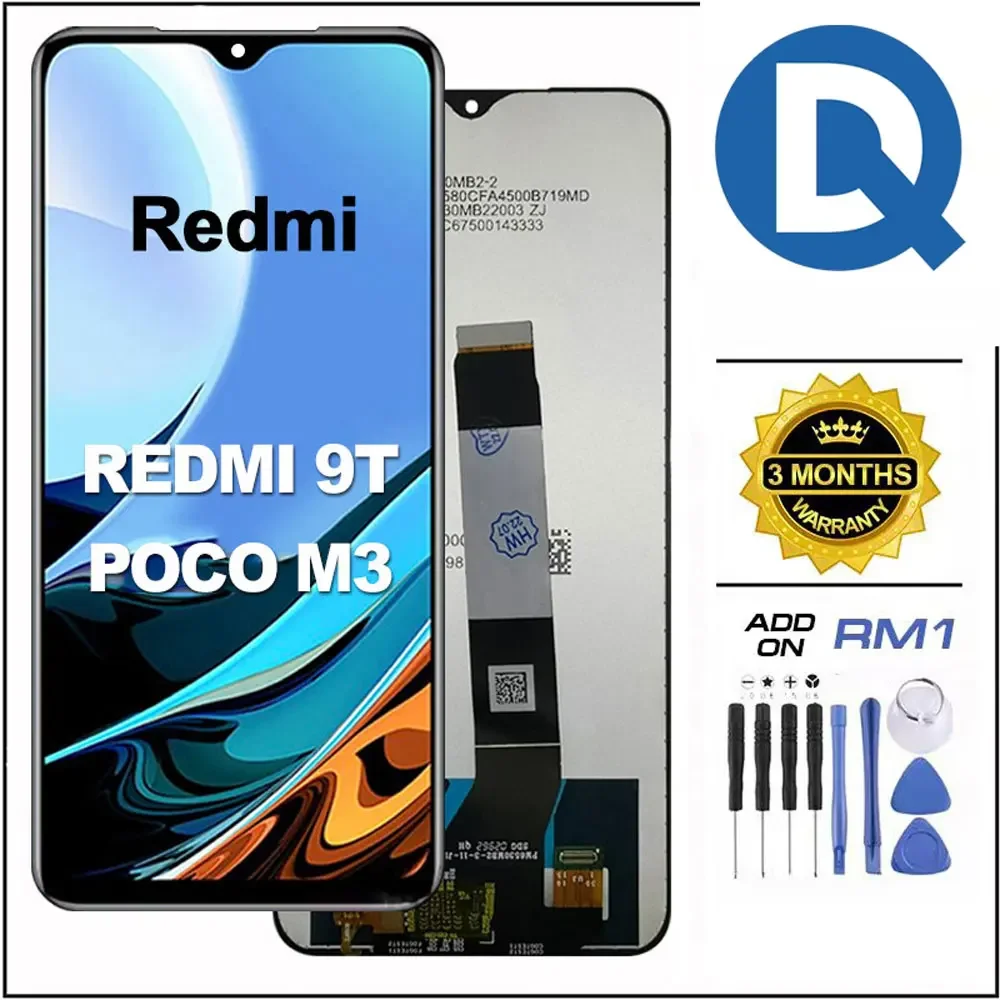 

Original LCD Display For Xiaomi POCO M3 OLED,Display Touch Screen Digitizer Replacement Quality Touch Screen for Redmi 9T