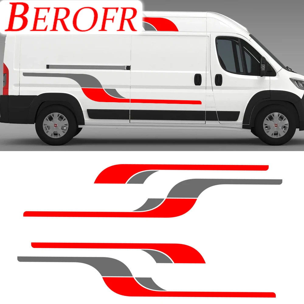 

4 шт., виниловые наклейки на дверь автомобиля, для Citroen Relay Jumper Fiat Ducato Peugeot Boxer