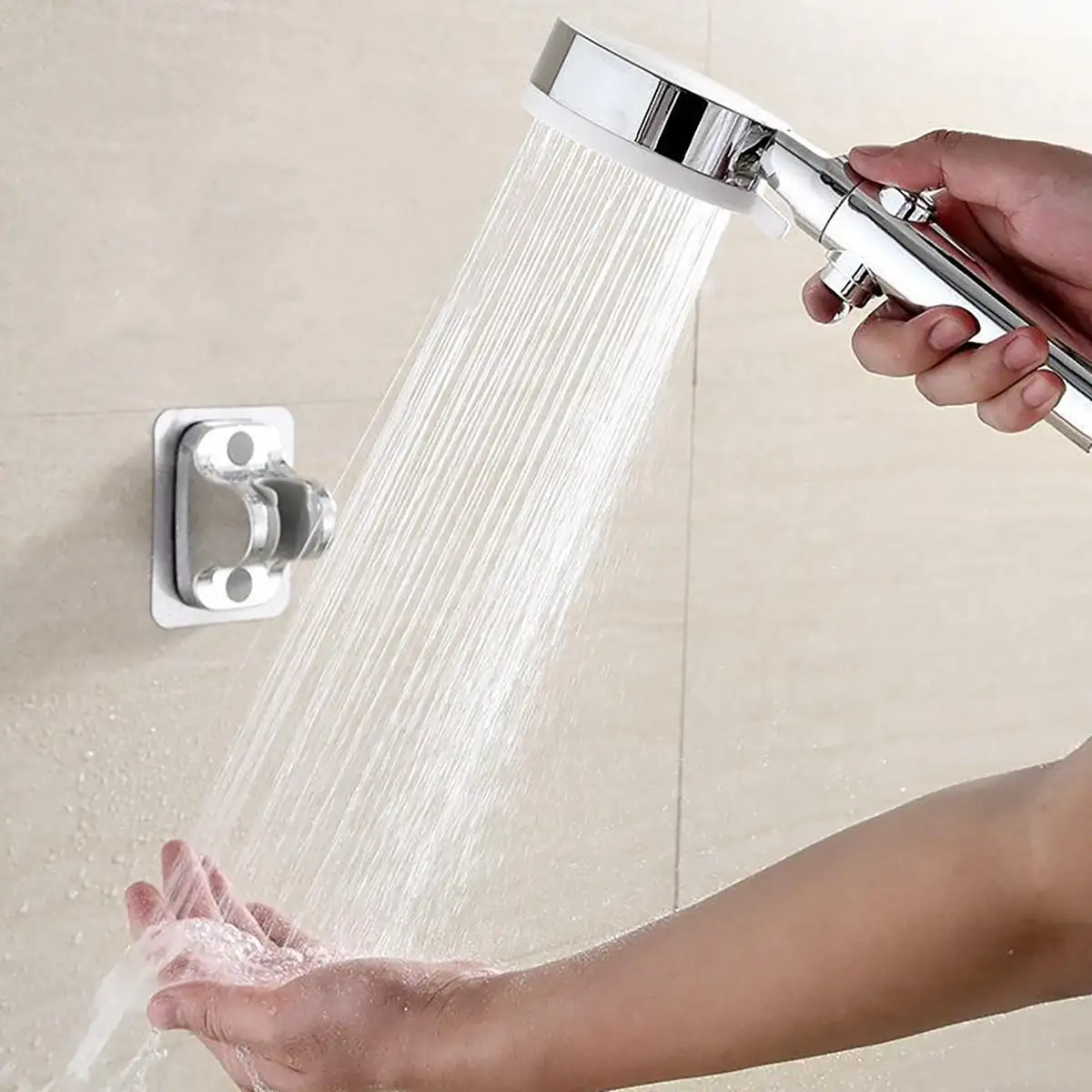 Soffione doccia da 15 cm - Soffione doccia rotondo ad alta pressione in