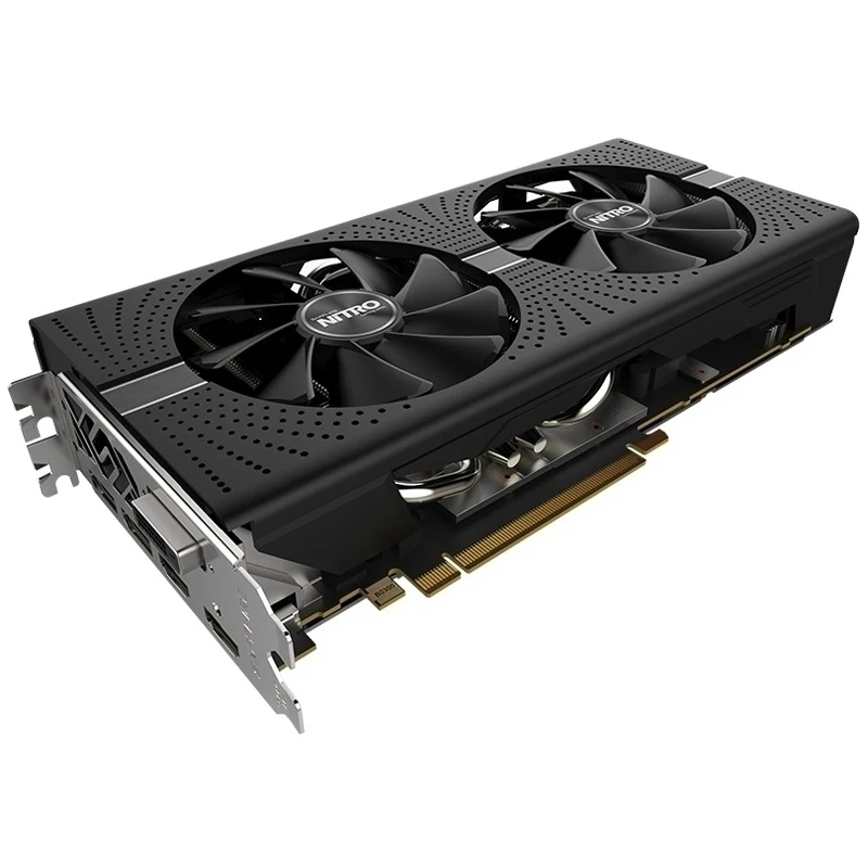 Used SAPPHIRE RX580 8GB Nitro+ Video Card 2304SP 256Bit GDDR5 Graphics Card for AMD RX 500 RX 580 8GB Cards DisplayPort HDMI DVI