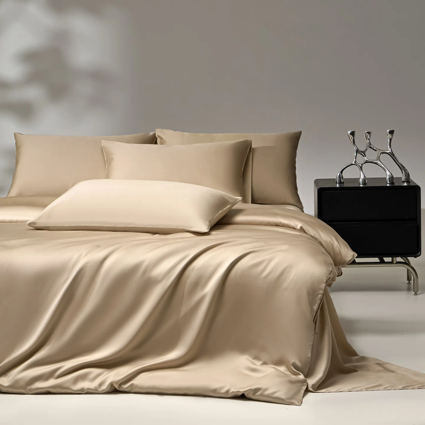 100% Mulberry Silk Bedding Set Silk Quilt Cover Set Flat Sheet Fitted Sheet Pillowcase Single Double King Duvet Cover Gift Box 2