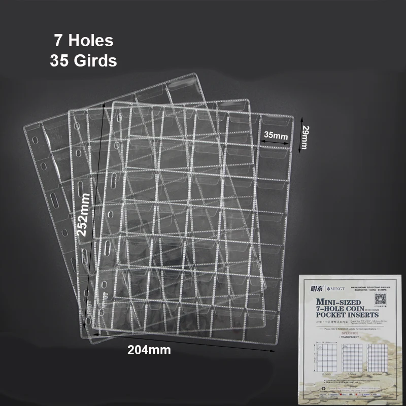 10pcs Coin Collection Book With Page Round Box coins collection album coin collection album