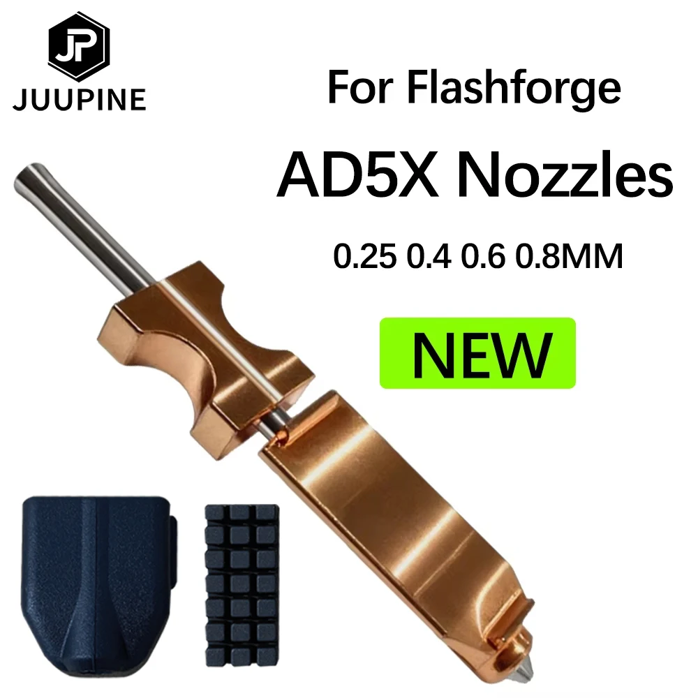 New For FlashForge Ad5x Nozzle Hardened 0.25 0.4 0.6 0.8