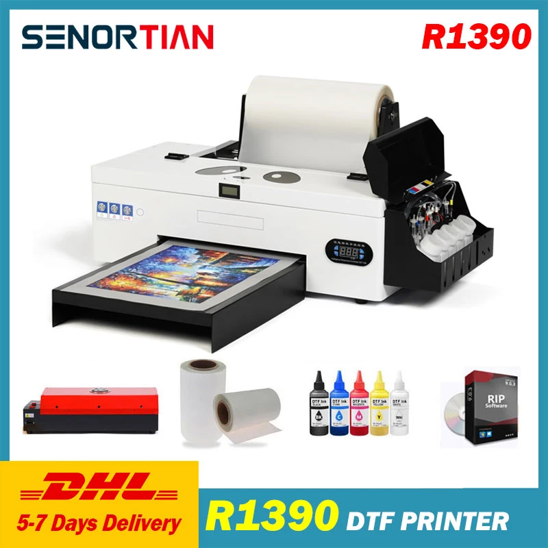 Impresora DTF, de impresión de camisetas EPSON R1390 DTF, impresora de transferencia con alimentador de rollo para camisetas, sombreros, Jeans, sudaderas|Impresoras| - AliExpress