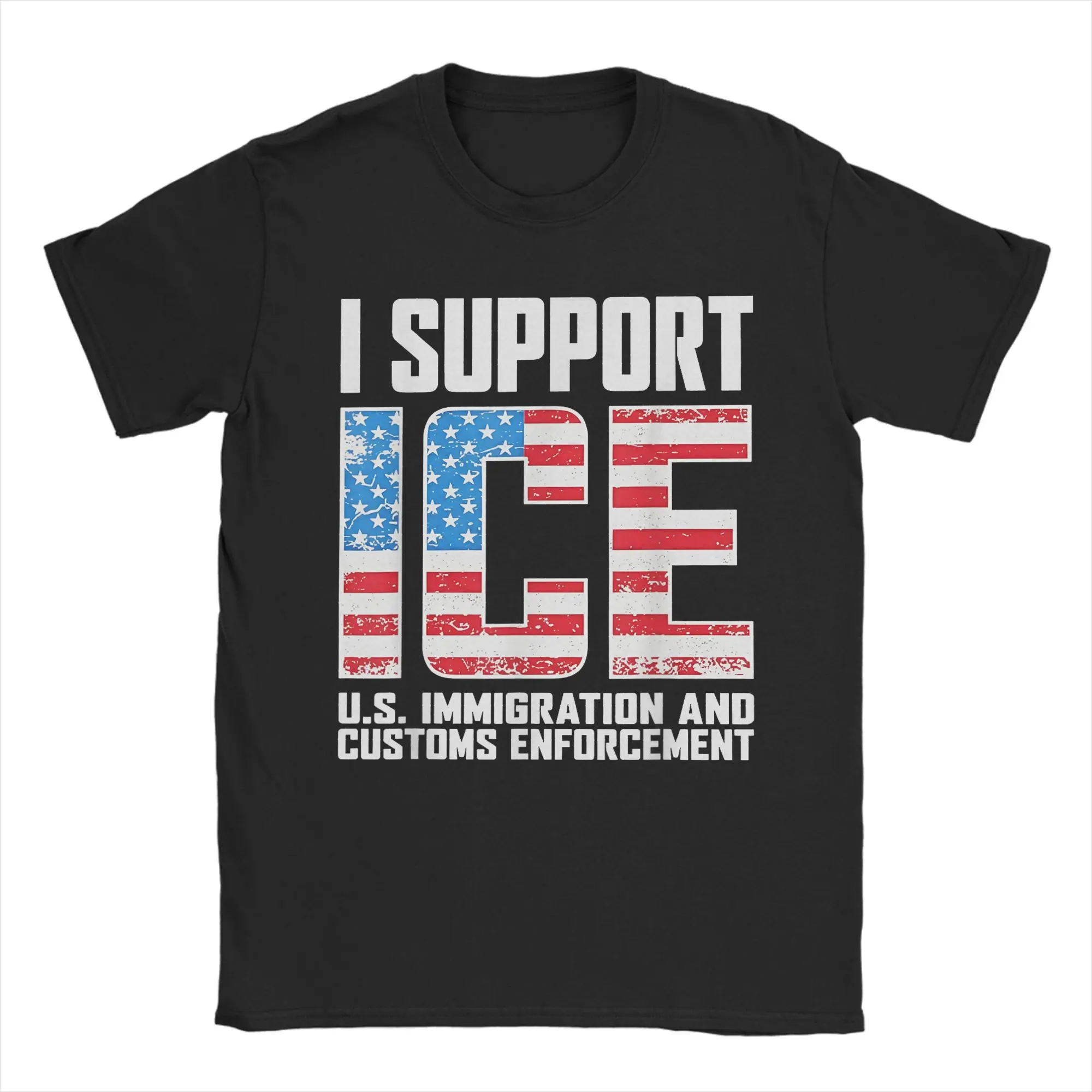I Support ICE Us Immigration and Customs Enforcement T Shirt Summer ...