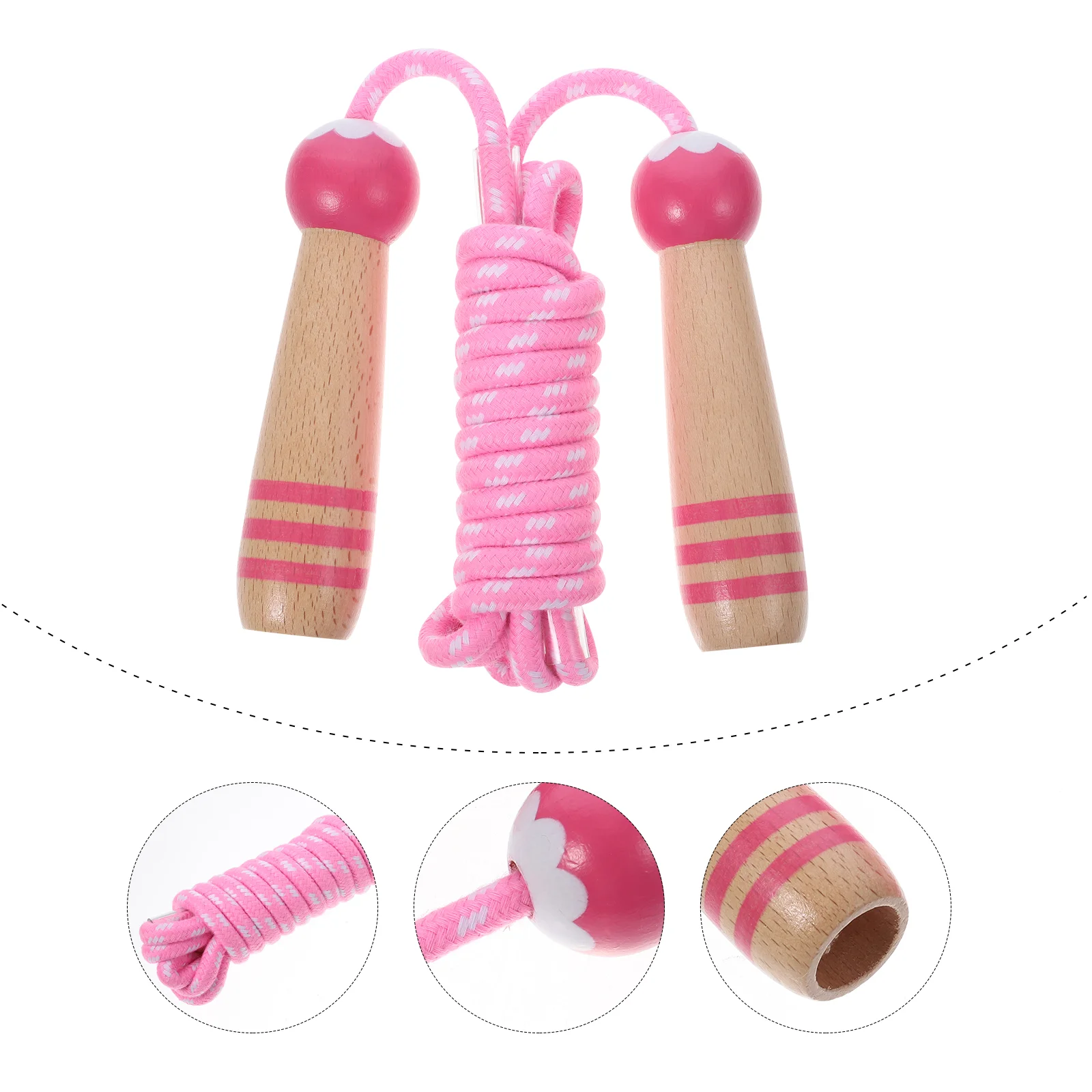 

Cartoon Skipping Rope Exercise Kids Adjustable Ropes for Wooden Portable