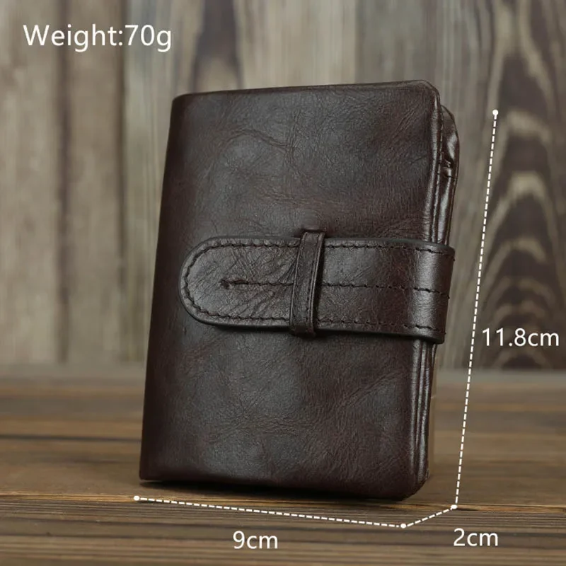 

Men‘s Hasp Short Wallet Genuine Leather Unisex Zipper Coin Clutch Purse Soft Cowhide Card Holder Money Cash Purse For Man