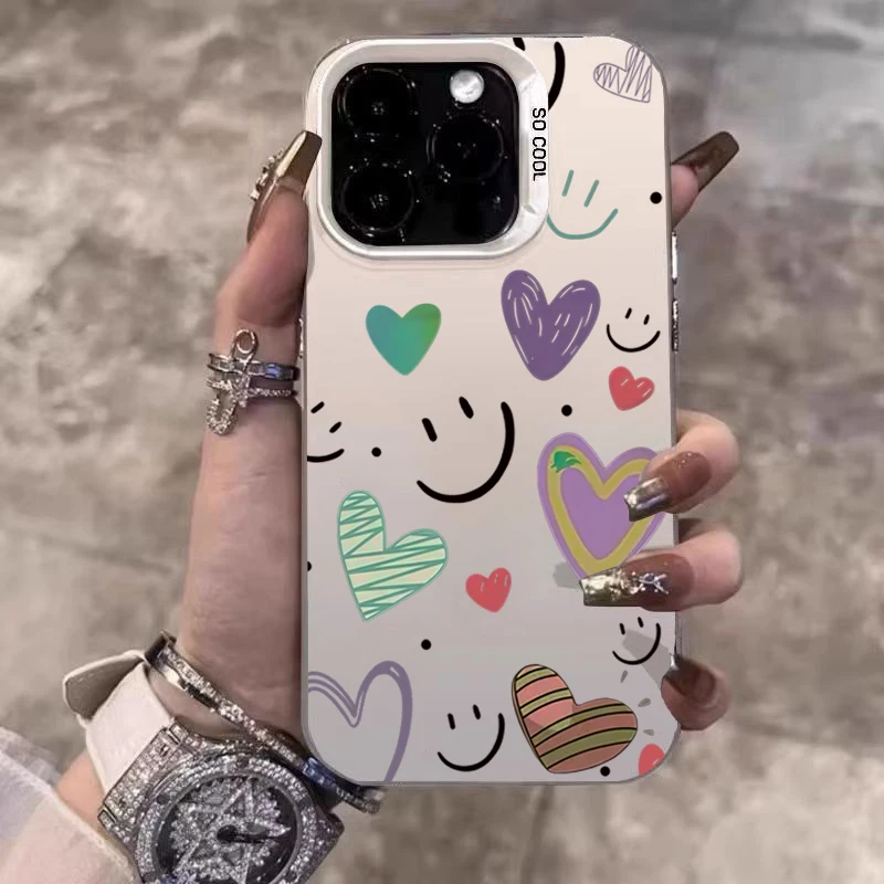 Smile Cheeks Electroplate Silver Phone Case Cover
