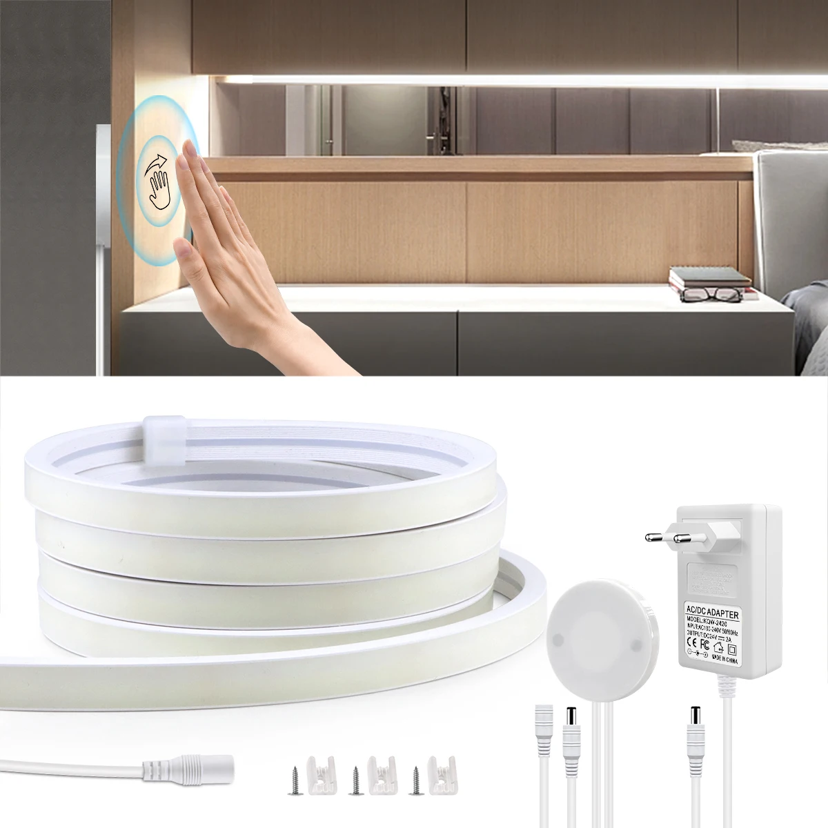 Dc24v Smart Wood Touch Sensor Hand Sweep Switch Dimmable Led