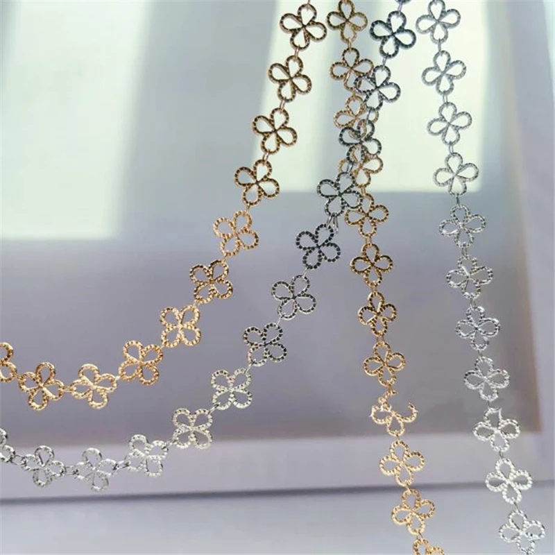 

Цепочка позолоченная с полыми листьями, медное ювелирное изделие «сделай сам», цепочка с кисточками, аксессуары для рукоделия