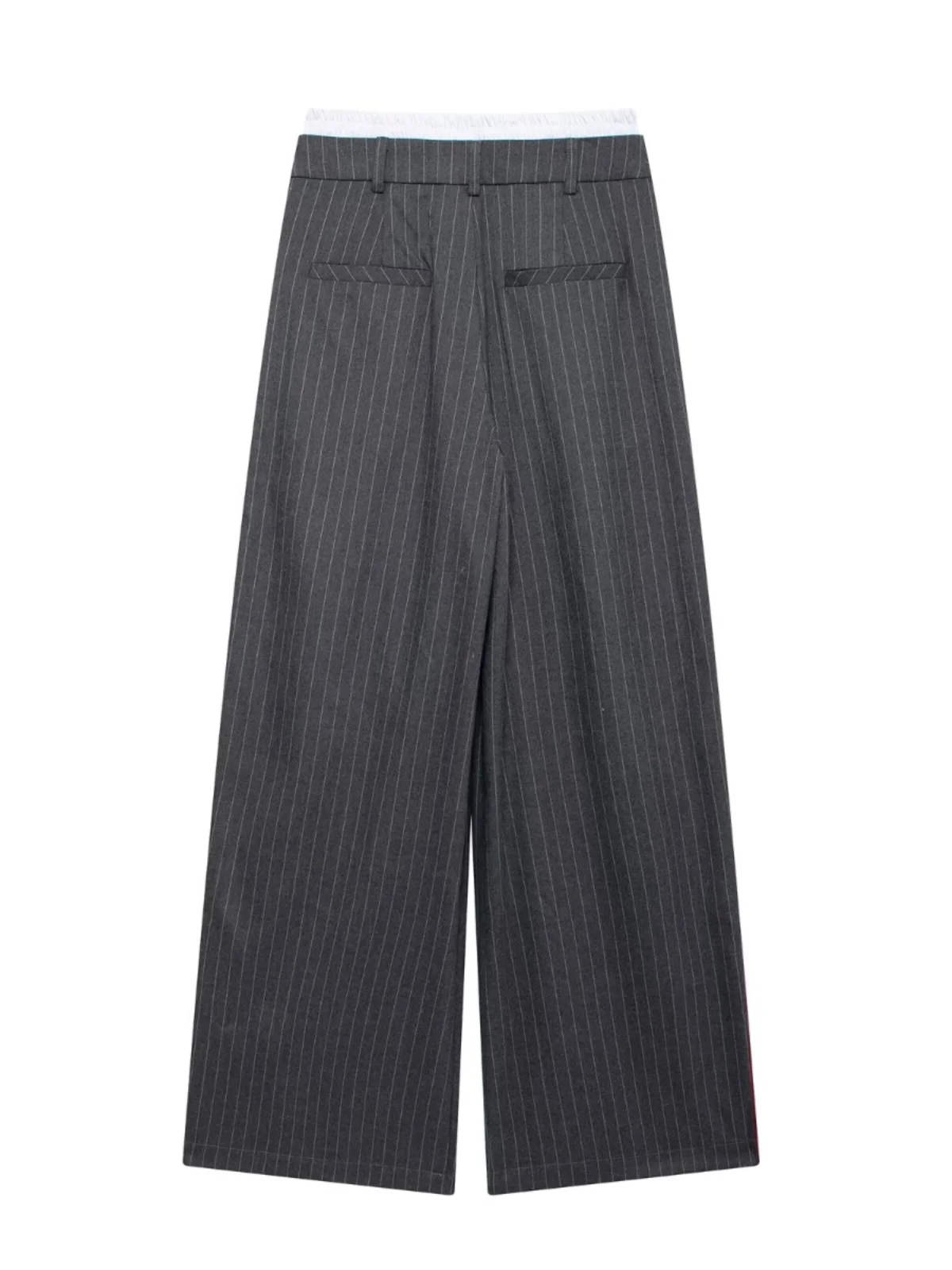 High Waist Wide Leg Pants Women's Street Sle Color Blo Striped Loose Fit Trousers Vintage Long Pants Casual Faion