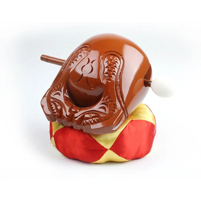 6" Buddhist Instrument Monk Wooden Fish Muyu Mokugyo Temple Block Zen Drum