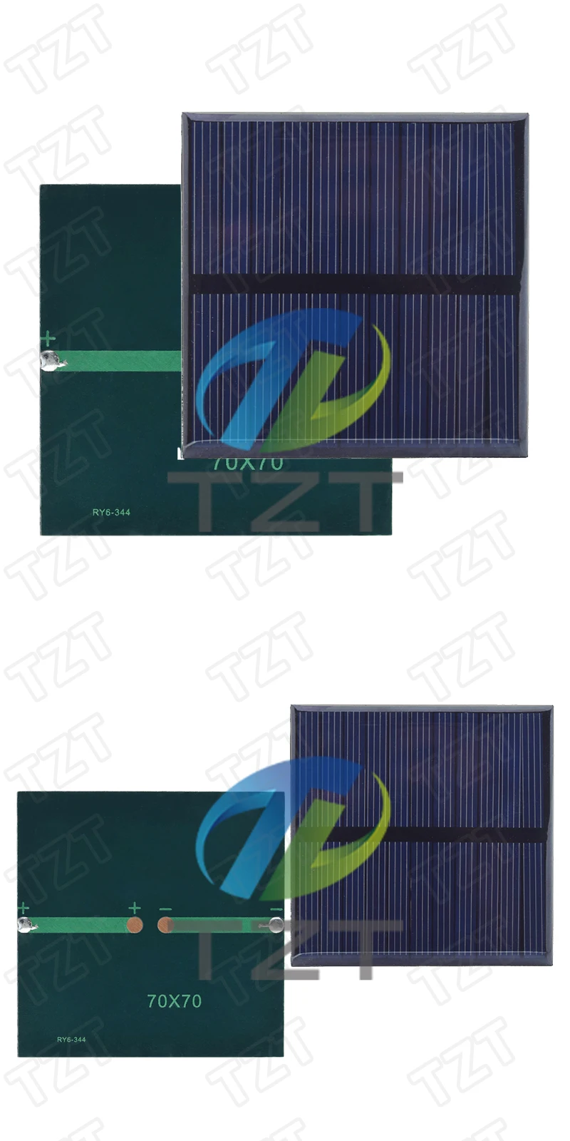 TZT 1/3 stücke 5,5 V 110mA 0,55 W Solar Panel Polykristalline 70*70 MM Mini Sunpower Solar system DIY für Batterie Handy Ladegerät – Detail 9