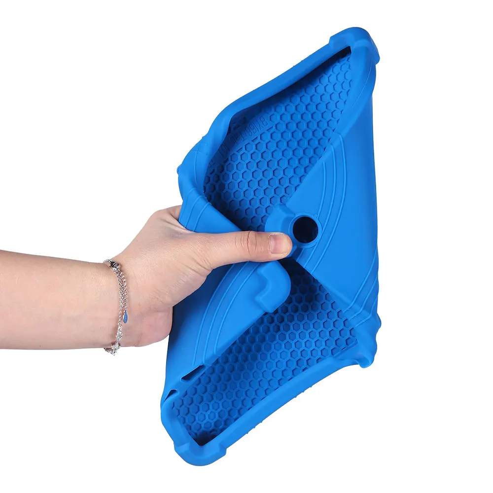 Universal Soft Silicone Case with Adjustable Stand - Shockproof and Safe Tablet Cover