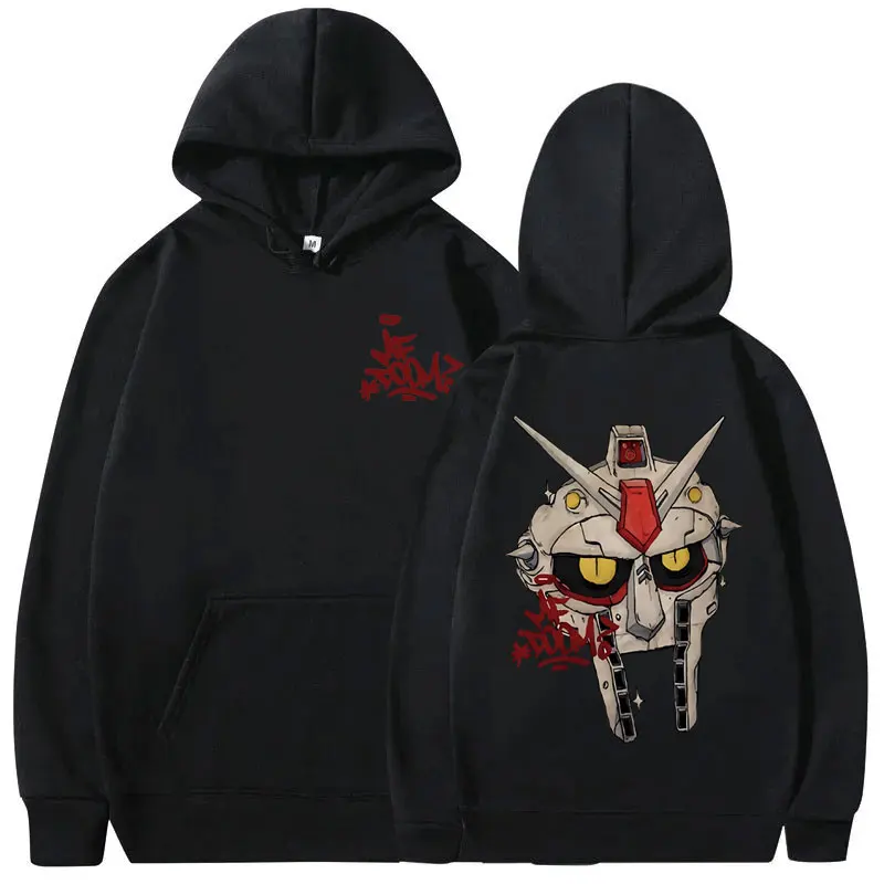 

Rapper Mf Doom Madlib Madvillain Cartoon Metal Mask Graphic Hoodie Men Women Casual Oversized Sweatshirt Men's Hip Hop Hoodies