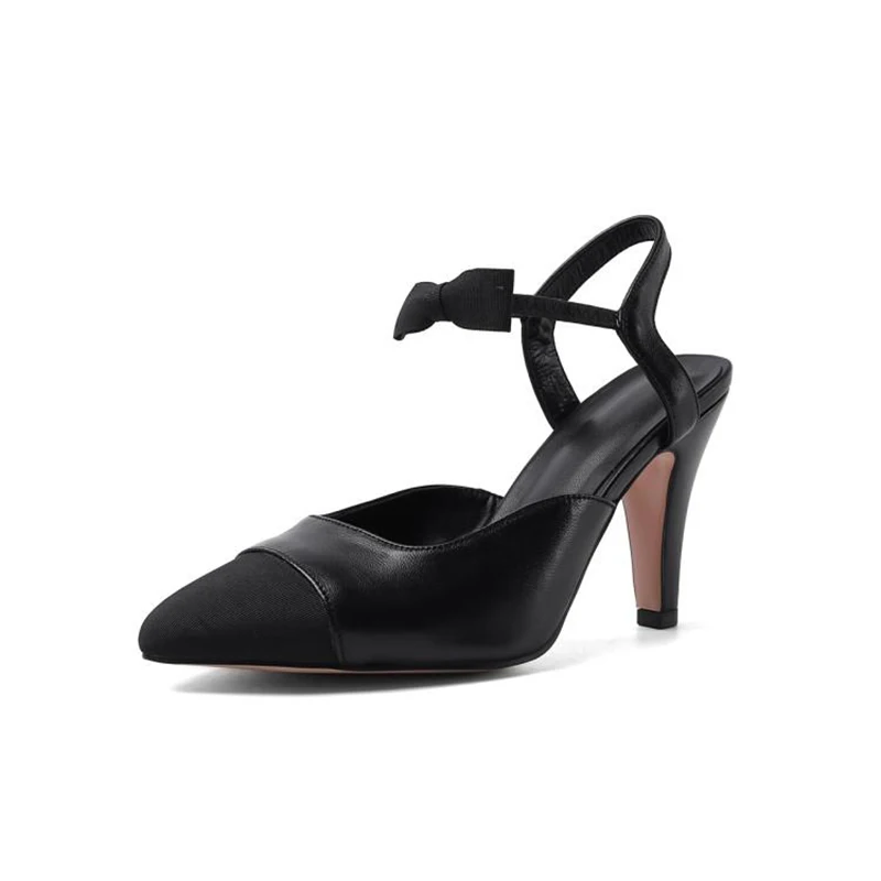 새로운 여름 나비 매듭 펌프 여성 하이힐 지적 발가락 파티 신발 여성 Zapatos De Mujer 패션 Sandalias de las mujeres
