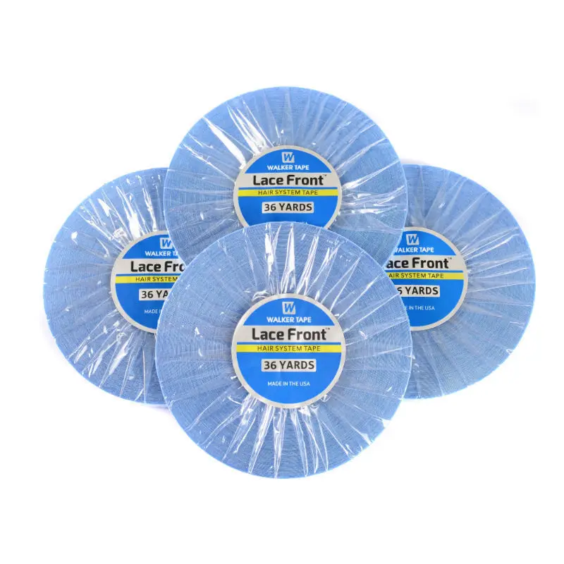 36 Yards Lace Front Support Tape 0.8cm 1cm 2cm 2.5cm Double-Side Hair Extensions Adhesives Hair Glue For Lace Wigs Blue Tape ultra hold tape hair extension lace front lace wig glue tape adhesives hair side tape for hair in human hair extensions blue