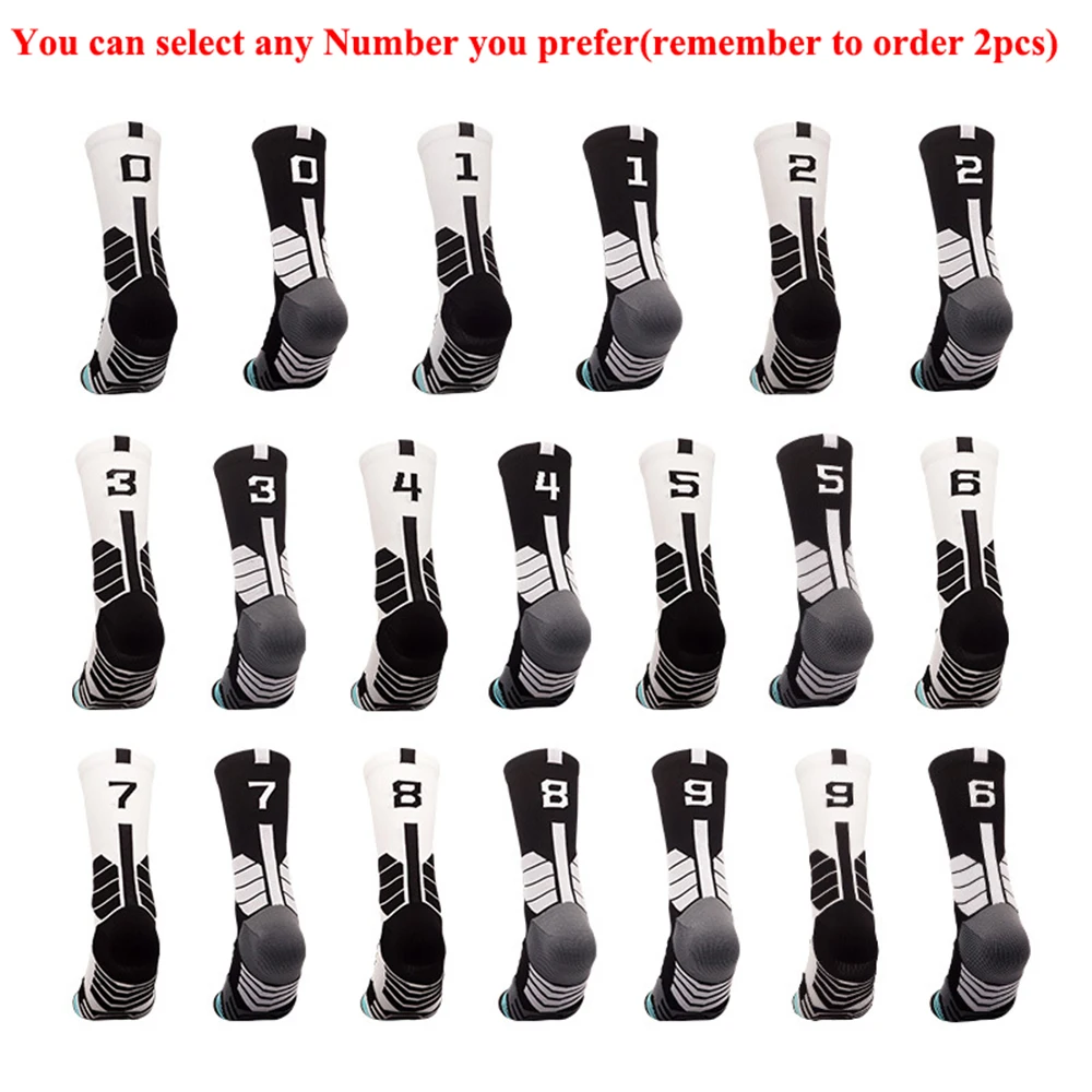 

Дышащие Спортивные Профессиональные баскетбольные велосипедные носки, 1 шт., носки, футбольные носки, мужские и женские носки с индивидуальным номером