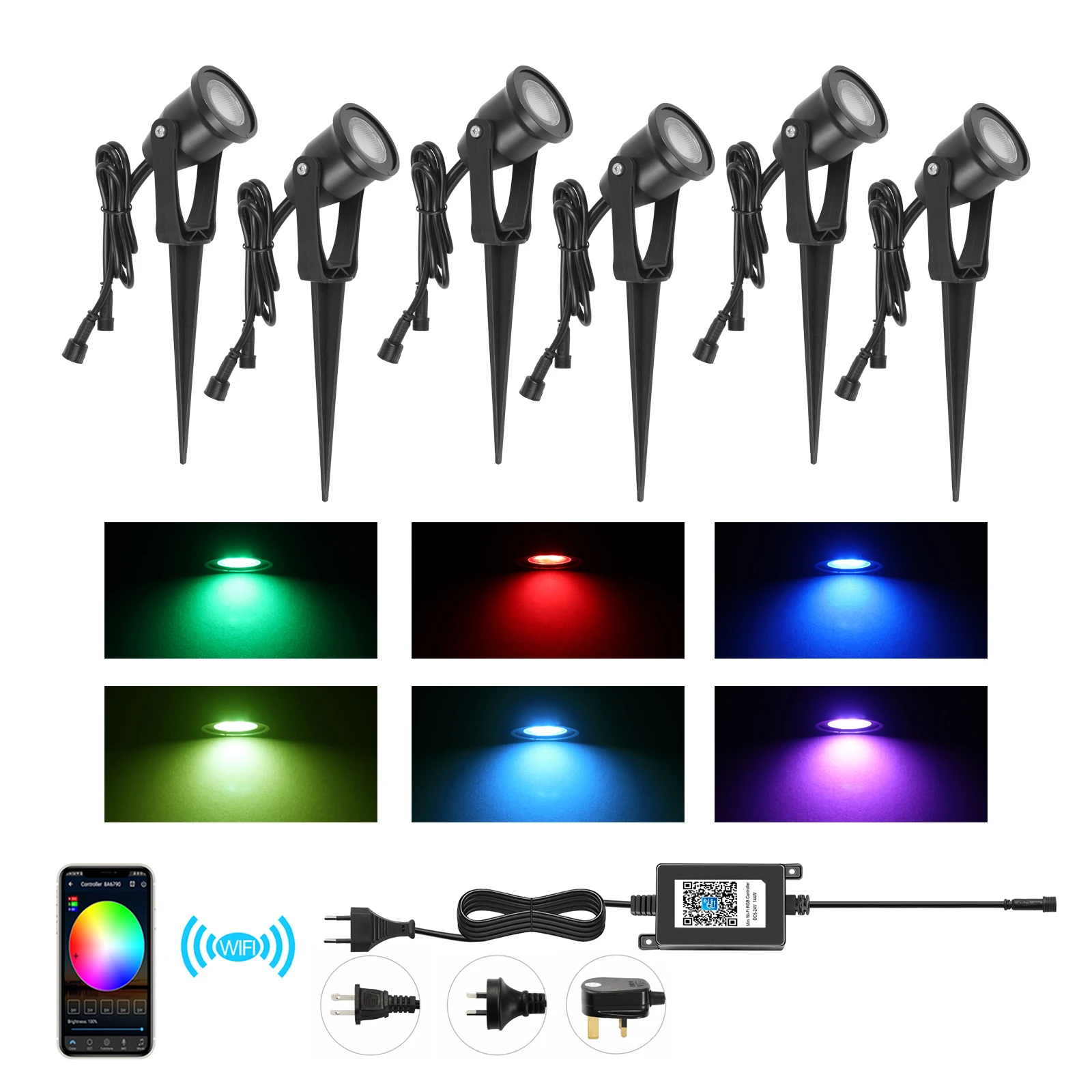 4 Stuks LED-tuinverlichting 3W 220V Buitenspot Met Spike IP65 Waterdichte Tuin Landschap Decora