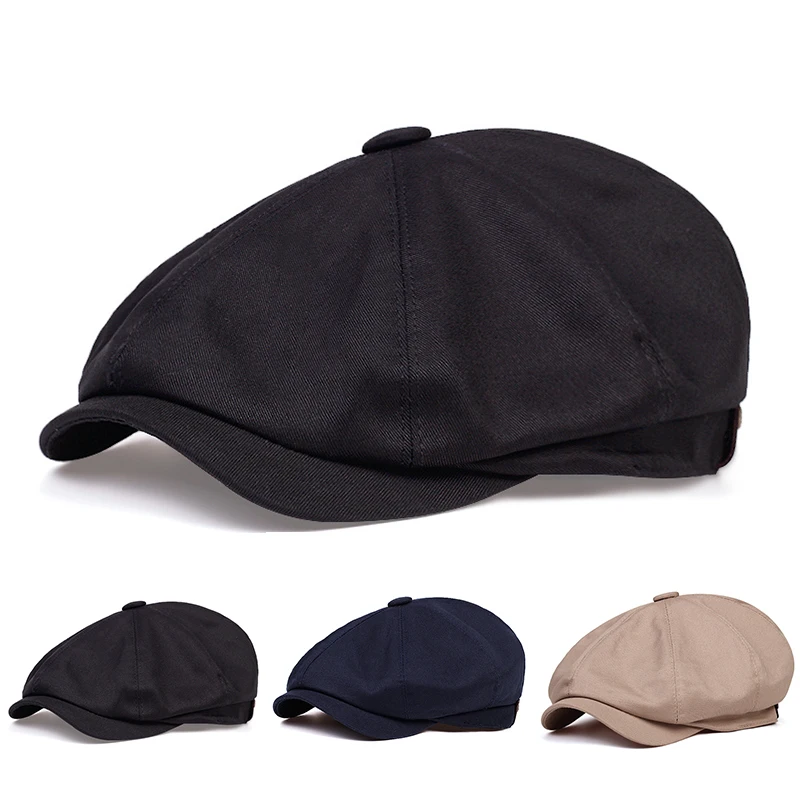 Mens Retro Newsboy Berets Cap Autumn Winter Vintage Painter Octagonal Hats,casual hat