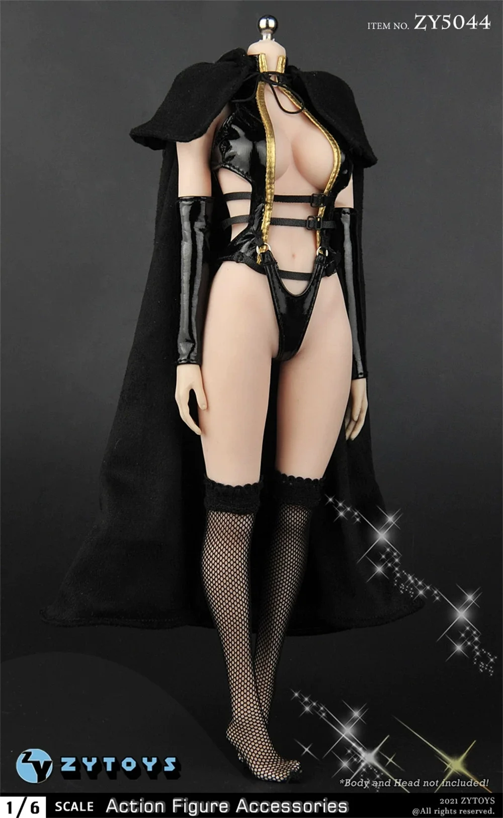 

ZYTOYS ZY5044 1/6 Sexy Maid Outfit Hooded Cloak Coat Suit Underwear Stockings Women Clothes Fit 12" PH TBL Action Figure Body